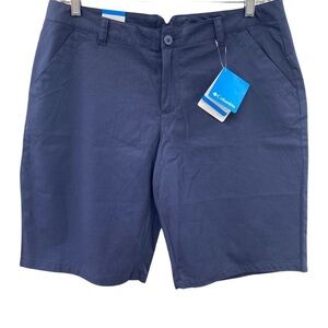 Columbia Women’s Bermuda Shorts Navy Blue Regular Fit Kenzie Cove Size 14 NWT